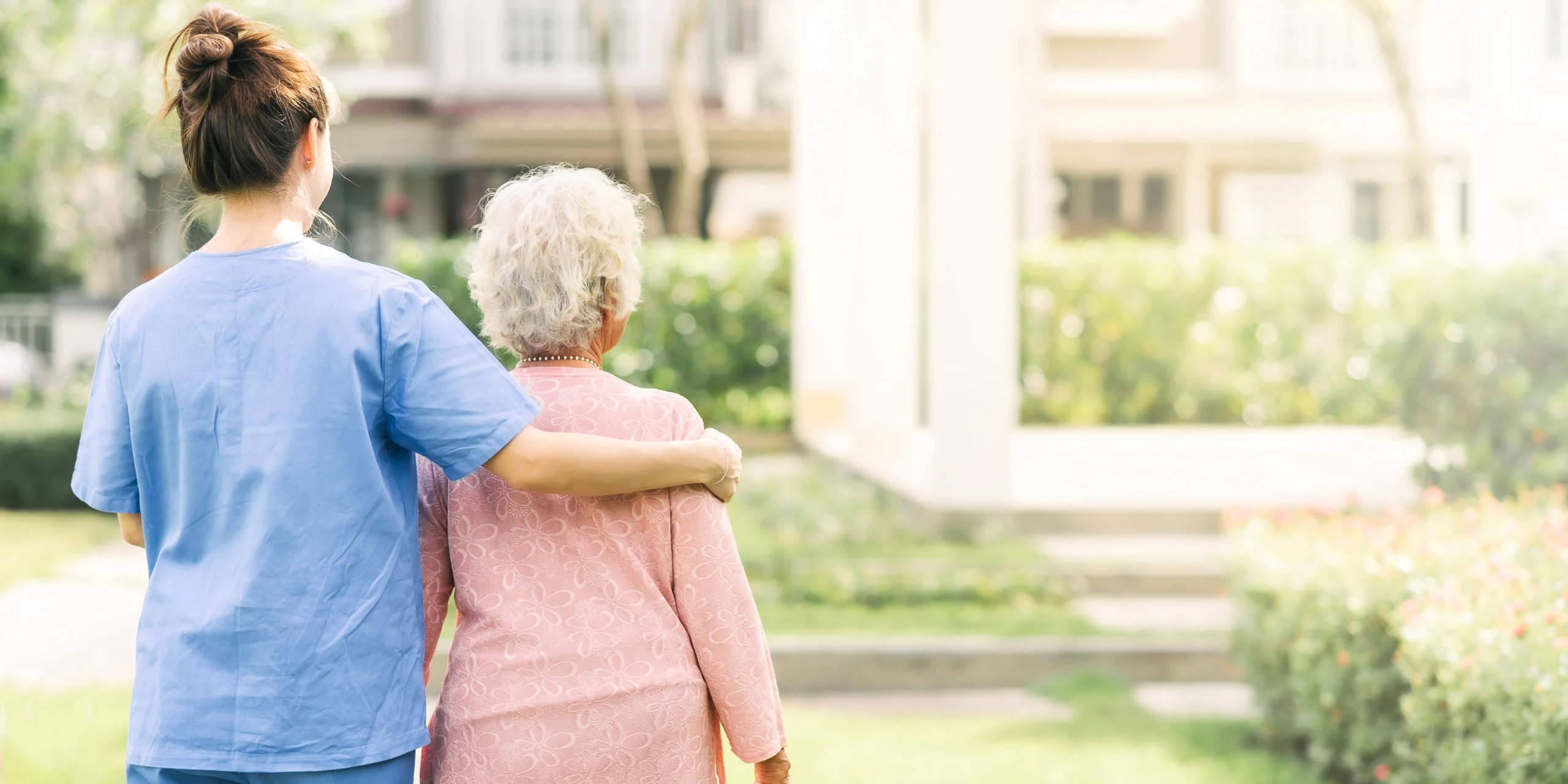 Image of care giver and resident